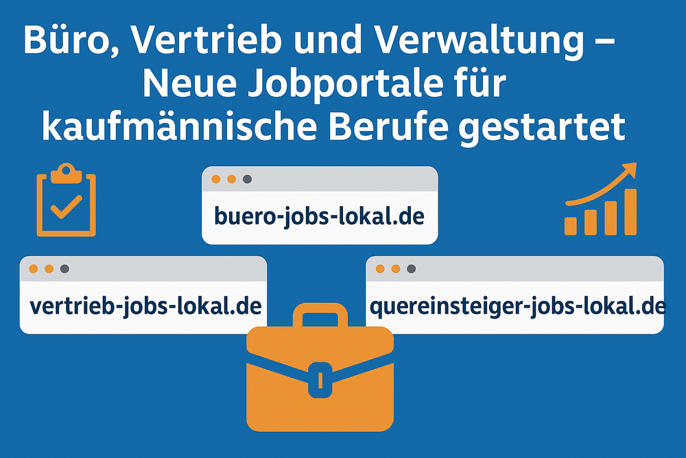 Büro, Vertrieb und Verwaltung – Neue Jobportale für kaufmännische Berufe gestartet