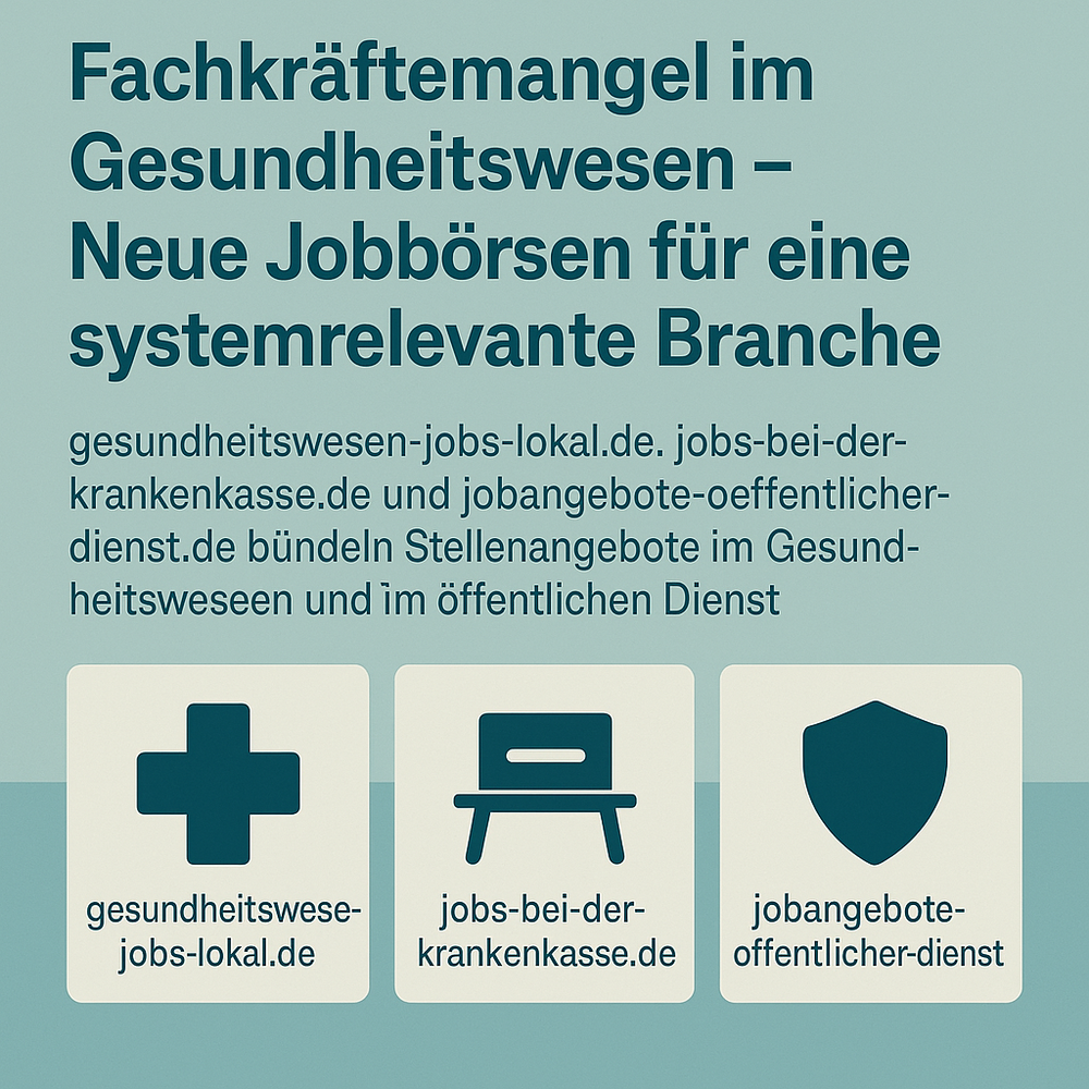 Fachkräftemangel im Gesundheitswesen – Neue Jobbörsen für eine systemrelevante Branche